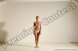 Underwear Gymnastic poses Woman White Moving poses Slim long blond Dynamic poses Academic